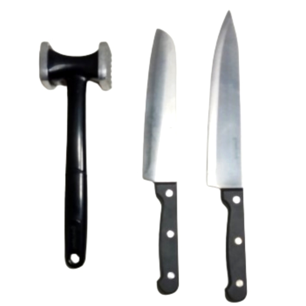 Set of 2 Good Cook Knives & Meat Tenderizer